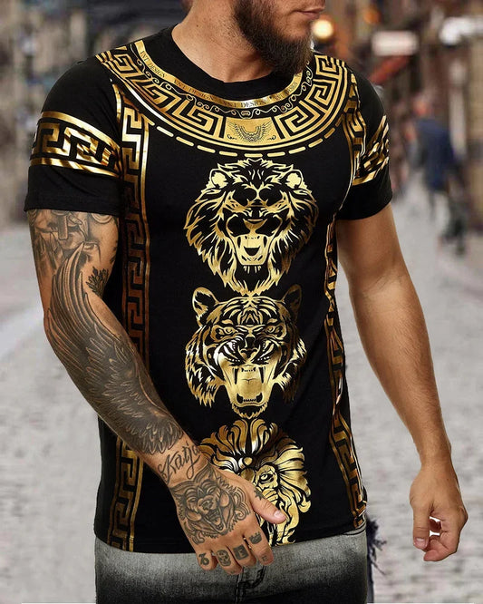 Men Casual Street Sports Short Sleeve T-Shirt luxury brand Design Oversized 3D Printing t shirt men Summer round neck top Tees Sea Giant No-1 Official Store