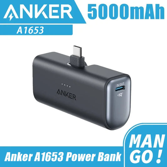 Anker Nano Mini Power Bank 5000mAh Portable Charger 22.5W USB-C Connector Spare Battery for iPhone 15/Samsung S22 A1653 My Store